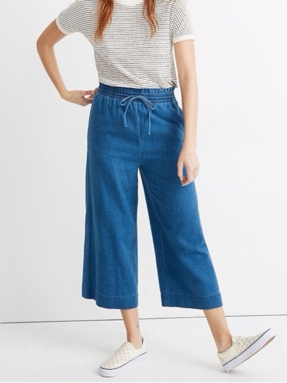 Madewell Huston Cropped Chambray pants XL